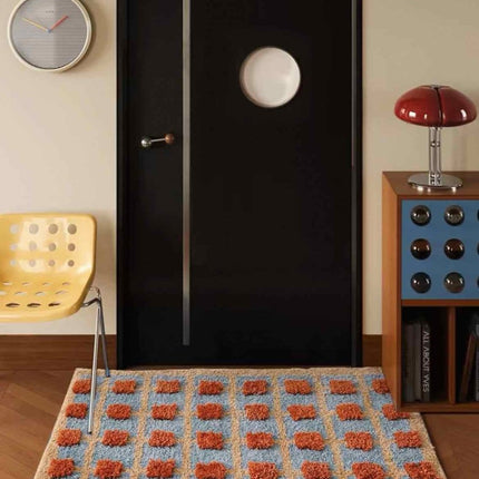 Ultra Soft Retro Whimsical Bath Rug, Machine-washable, Absorbent Mat