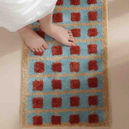 Ultra Soft Retro Whimsical Bath Rug, Machine-washable, Absorbent Mat