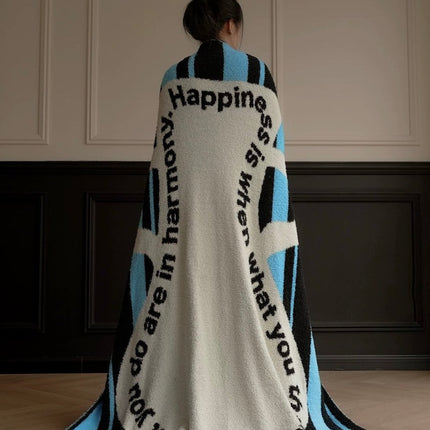 Ultra Soft Whimsical Cute Stripe Vase Throw Blanket - Warm Thick