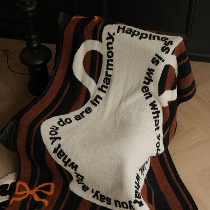 Ultra Soft Whimsical Cute Stripe Vase Throw Blanket - Warm Thick
