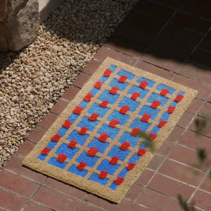 Ultra Soft Whimsical Dopamine Checker Bath Rug, Absorbent Mat