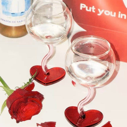 Valentine's Gift Box: Retro Wavy Goblet Set of 4 Pcs - Gifts for