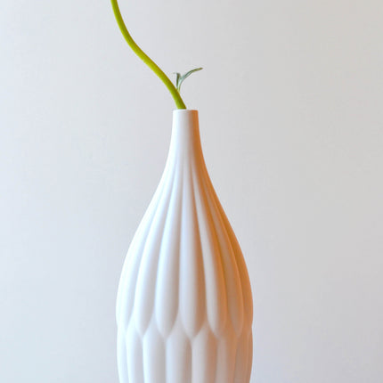 Tall Textured Porcelain Vase