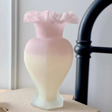 Vintage French Style Dopamine Fenton Glass Vase