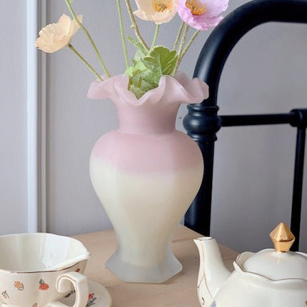 Vintage French Style Dopamine Fenton Glass Vase