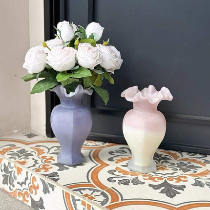 Vintage French Style Dopamine Fenton Glass Vase