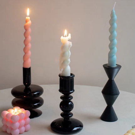 Whimsical Twisty Soy Wax Decorative Candles Set Of 7 Pcs ( $6.1 Each )