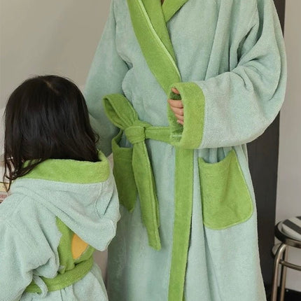 Whimsical Ultra Soft Sunflower Hooded Bathrobe - 100% Organic Long-sta