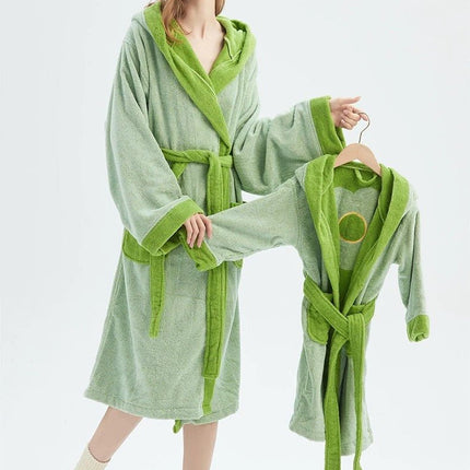 Whimsical Ultra Soft Sunflower Hooded Bathrobe - 100% Organic Long-sta