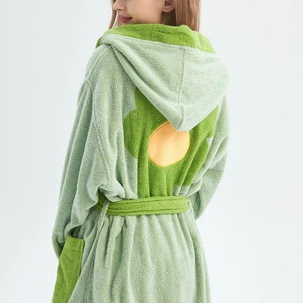 Whimsical Ultra Soft Sunflower Hooded Bathrobe - 100% Organic Long-sta