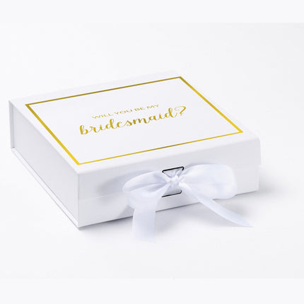 Will You Be My Bridesmaid White Box  - Border