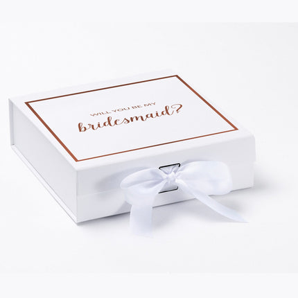 Will You Be My Bridesmaid White Box  - Border
