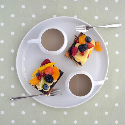 EVA teacups set of 2 - White porcelain