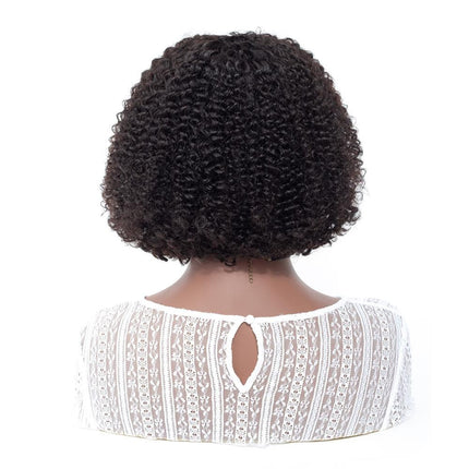 Kinky Curly 180% Density 4x4 Short Bob 13x4 Lace Front Human Hair Wig