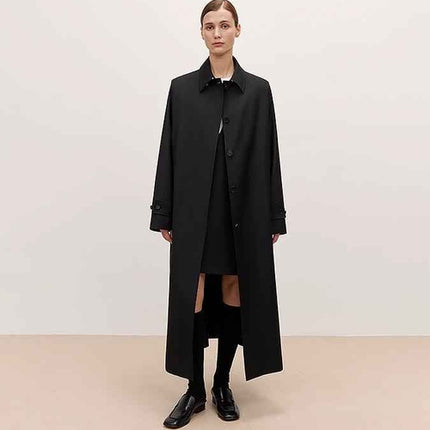 Women's Trench Coat Mid-Length British Wool Blend Petite-Friendly