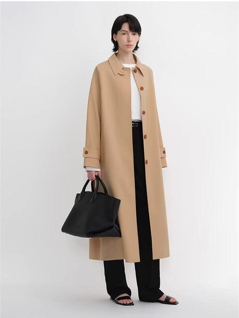 Women's Trench Coat Mid-Length British Wool Blend Petite-Friendly