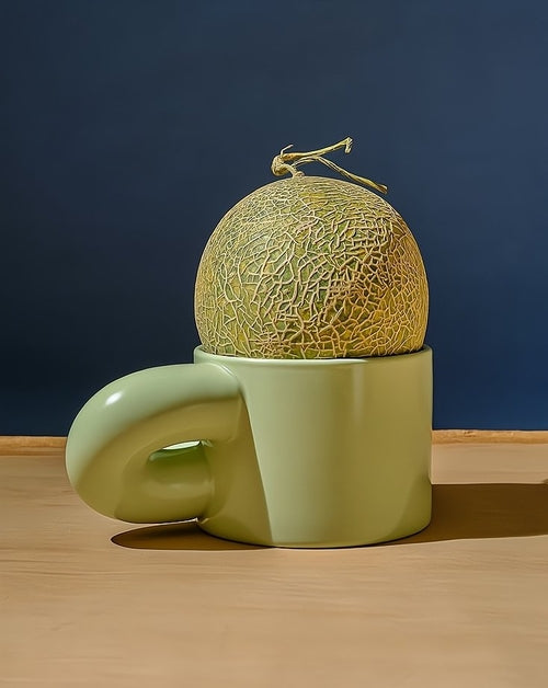Handmade XXXL Ceramic Chubby Mug - Unique Cute Large Mug for Coffee &
