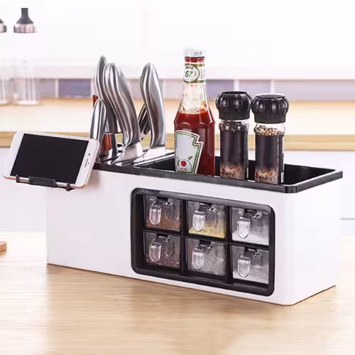Multifunctional wall-mounted home storage jar