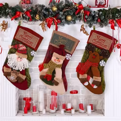 Christmas Stocking Socks Snowman Santa Elk Xmas Fireplace Xmas Tree Ornaments New Year Candy Bag Gift Christmas Decor Christmas Stocking Socks Snowman Santa Elk Xmas Fireplace Xmas Tree Ornaments New Year Candy Bag Gift Christmas Decor