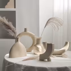 Simplicity Ceramic Vase Dry Flower Arrangement Home Decoration Ornament Living Room Display Art Vases Simplicity Ceramic Vase Dry Flower Arrangement Home Decoration Ornament Living Room Display Art Vases