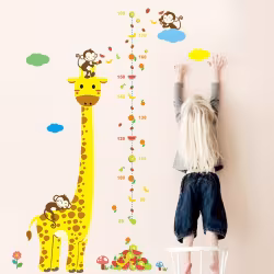 Cartoon Height Wall Stickers for Kids Rooms Giraffe Monkey Height Chart Ruler Decals Nursery Home Decor Cartoon Height Wall Stickers for Kids Rooms Giraffe Monkey Height Chart Ruler Decals Nursery Home Decor
