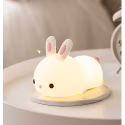 New Year'S Gift Rabbit Silicone Lamp Pat Feeding Creative Night Light Children'S Toys