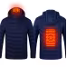 Winter Heated Jacket USB Electric Cotton Coat Zip-up Heater Thermal Clothing Heating Vest For Men