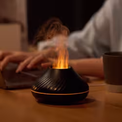 Newest RGB Flame Aroma Diffuser 130Ml 3d Colorful Flame Humidifier Fire Volcano Diffuser Flame Newest RGB Flame Aroma Diffuser 130Ml 3d Colorful Flame Humidifier Fire Volcano Diffuser Flame