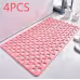 Square Non-slip Bathroom Mat With Suction Cup And Round Hole Design Shower Anti-fall Household Shower Massage Quick Drainage Mat