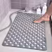Square Non-slip Bathroom Mat With Suction Cup And Round Hole Design Shower Anti-fall Household Shower Massage Quick Drainage Mat