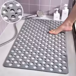 Square Non-slip Bathroom Mat With Suction Cup And Round Hole Design Shower Anti-fall Household Shower Massage Quick Drainage Mat Square Non-slip Bathroom Mat With Suction Cup And Round Hole Design Shower Anti-fall Household Shower Massage Quick Drainage Mat