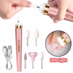5in1 Manicure Machine Set Electric Nail Drill Polisher Cordless USB Rechargeable With LED Cutters Mill For Manicure Pedicure Accessor 5in1 Manicure Machine Set Electric Nail Drill Polisher Cordless USB Rechargeable With LED Cutters Mill For Manicure Pedicure Accessor
