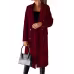Double Breasted Lapel Coat Winter Fashion Solid Slim Long Jacket Long Sleeve Tops Womens Clothing