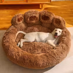 Fluffy Dog Bed Winter Warm Large Pet Products Small Sofa Baskets Pets Kennel Mat Puppy Cats Supplies Basket Blanket Accessories Pets Supplies