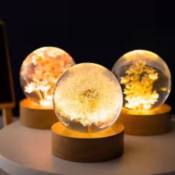 Luminous 3D Dandelion Crystal Ball Beech Wood Stand Base Preserved Flower Sphere Ball Desktop Ornaments Bithday Christmas Gifts Luminous 3D Dandelion Crystal Ball Beech Wood Stand Base Preserved Flower Sphere Ball Desktop Ornaments Bithday Christmas Gifts