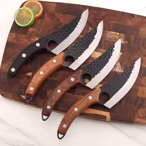 Stainless Steel Hand Hammered Tone Boning Knife Household Kitchen