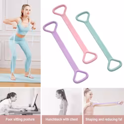 Yoga Fitness Resistance Band, Arm Back Training Elastic Ropes - Pure Barre Workout Chest Arm And Shoulder Stretch Bands Exercise Equipment For Physical Therapy,Yoga,Pilates,Stretching Yoga Fitness Resistance Band, Arm Back Training Elastic Ropes - Pure Barre Workout Chest Arm And Shoulder Stretch Bands Exercise Equipment For Physical Therapy,Yoga,Pilates,Stretching