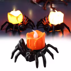 Halloween Festival Atmosphere Creative Halloween Spider Candlestick Ornaments Halloween Festival Atmosphere Creative Halloween Spider Candlestick Ornaments