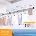 Suction Cup Folding Clothes Hanger Indoor Home Balcony Aluminum Retractable Drying Rack No Punching Folding Clothes Hanger Suction Cup Folding Clothes Hanger Indoor Home Balcony Aluminum Retractable Drying Rack No Punching Folding Clothes Hanger