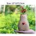 Creative Heart Cat Vase Handmade Christmas