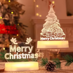 Christmas Decoration 3D Lamp Acrylic LED Night Lights New Year Valentines Day Christmas Kids Gift Christmas Ornaments Christmas Decoration 3D Lamp Acrylic LED Night Lights New Year Valentines Day Christmas Kids Gift Christmas Ornaments