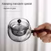 Semi-automatic Rotary Heat-resistant Glass Teapot Lazy Tea Making With Infuser And Wooden Handle Office Home Accessories Kitchen Gadgets