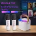 Microphone Karaoke Machine Bluetooth-compatible Speaker With 2 Wireless Mic RGB Light Home Family Singing Speaker Microphone Karaoke Machine Bluetooth-compatible Speaker With 2 Wireless Mic RGB Light Home Family Singing Speaker