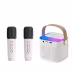 Microphone Karaoke Machine Bluetooth-compatible Speaker With 2 Wireless Mic RGB Light Home Family Singing Speaker Microphone Karaoke Machine Bluetooth-compatible Speaker With 2 Wireless Mic RGB Light Home Family Singing Speaker