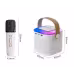 Microphone Karaoke Machine Bluetooth-compatible Speaker With 2 Wireless Mic RGB Light Home Family Singing Speaker