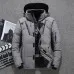Men's Short Winter Thick White Duck Down Hooded Jacket Multi-pocket Outdoor Set Men's Short Winter Thick White Duck Down Hooded Jacket Multi-pocket Outdoor Set