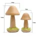 Twisted Mushroom Night Warm Light Touch Bedroom Bedhead Night Light Beech Wood LED USB Decorative Atmosphere Lamps Home Decor