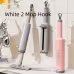 Rotatable Self-Squeeze Mini Mop With Crevice Brush Hand Wash-Free Flat Squeeze Mop With 2 Reusable Microfiber Pads, Microfiber Mop For Wet Dry Use Self Wringing Flat Mop For Floor Cleaning