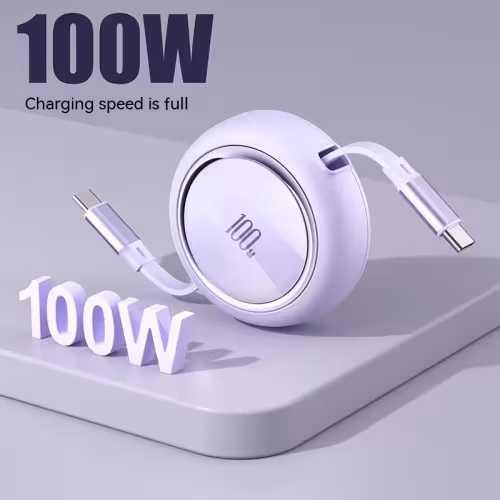 Home Fashion Retractable 100W Data Cable