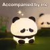 Panda LED Night Light Cute Silicone Night Light USB Rechargeable Touch Night Lamp Bedroom Timing Lamp Decoration Children's Gift Home Decor